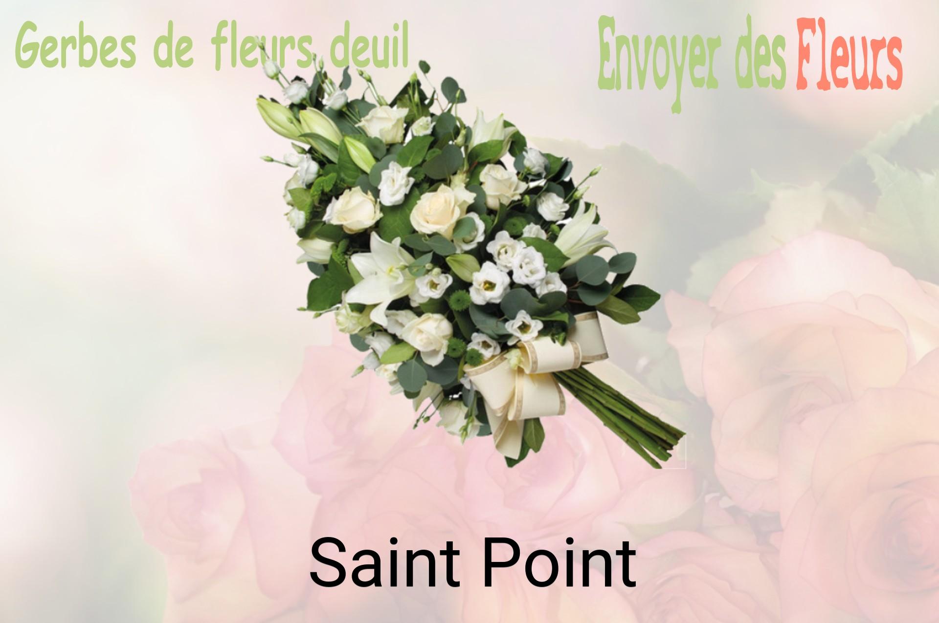 Gerbe de fleurs de deuil livrée à Saint-Point